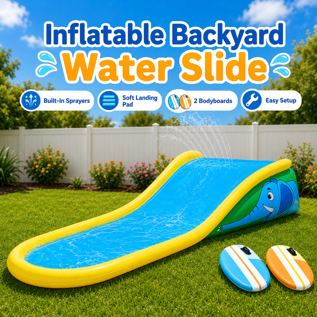 SplashJoy Inflatable Backyard Water Slide
