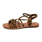 🎀 Knot-Front Stretch Ankle Sandals – Slide & Go with Arch Support ☀️