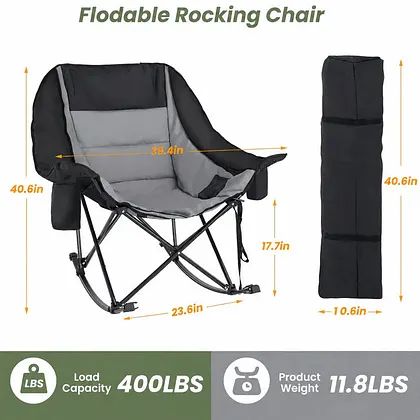 Portable Rocking Camp Chair for Ultimate Outdoor Comfort
