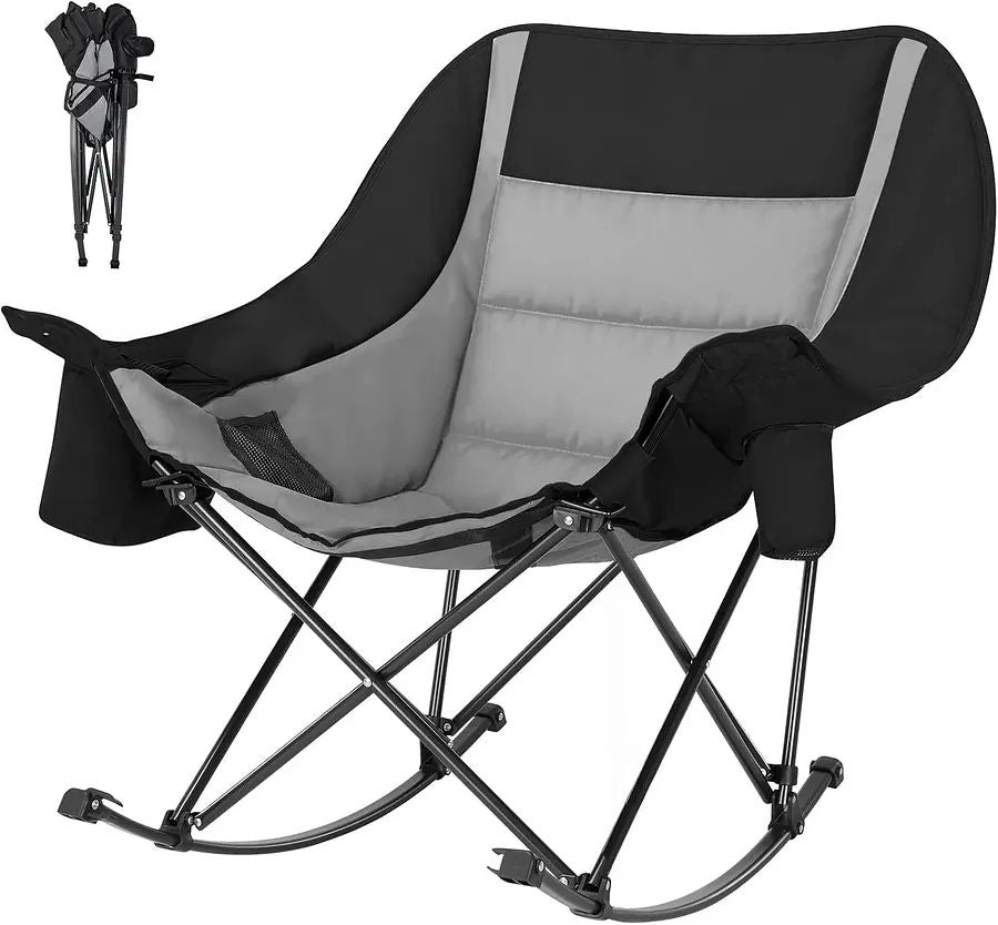 💝 Last Day BUY 2 GET 2 FREE💥400-lb Capacity Portable Rocking Camp Chair for Outdoor Camping & Beach