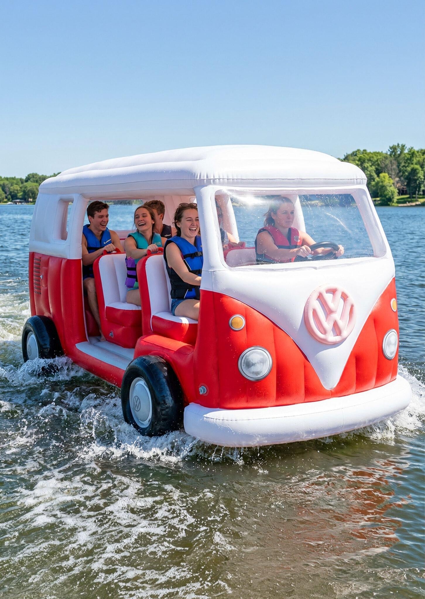 🚌 Summer's Hottest Inflatable Bus Float! 🌊