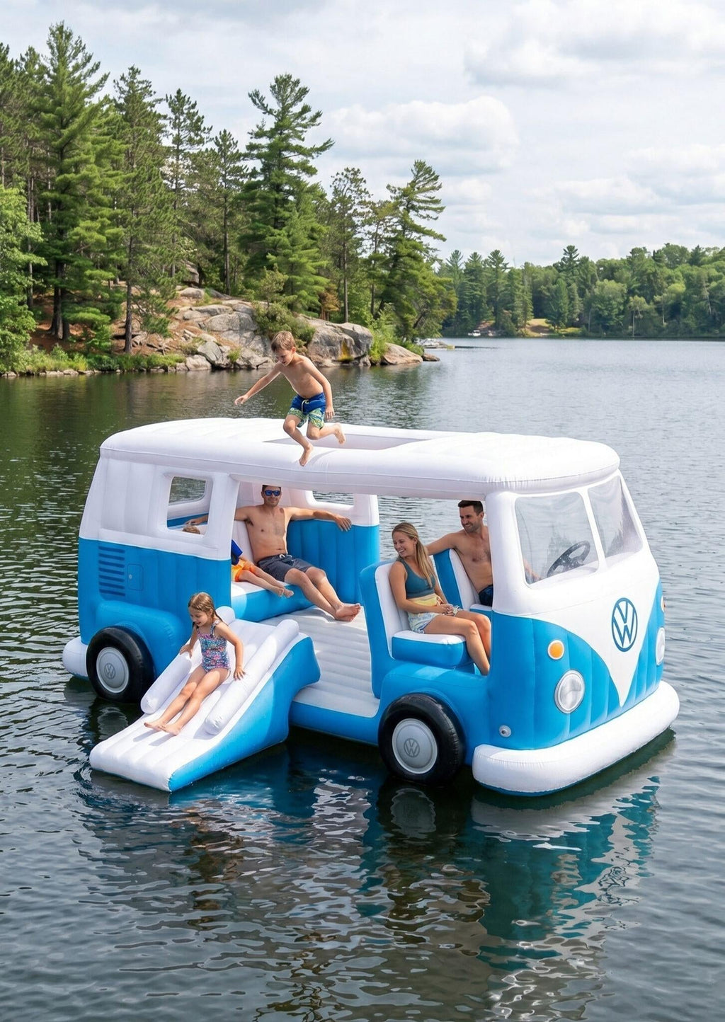 🚌 Summer's Hottest Inflatable Bus Float! 🌊